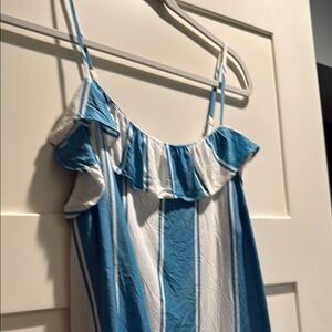 Old Navy Blue and White Striped Top